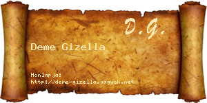 Deme Gizella névjegykártya