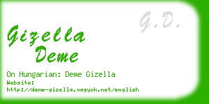 gizella deme business card